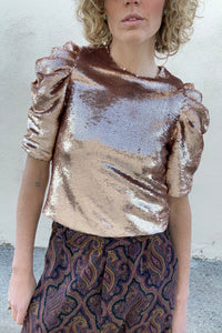 Ulla Johnson Blush Sequin Blouse