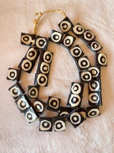 African Beaded Necklace with Bullseye Beads