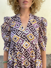 Matta Purple & Yellow Batik Print Dress