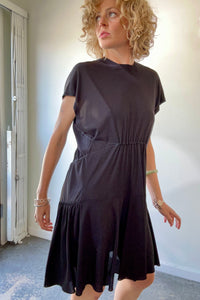 Alaia Black Loose Rayon Dress