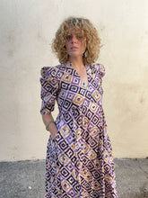 Matta Purple & Yellow Batik Print Dress