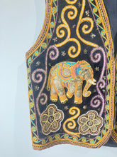 Vintage Carol Horn Vest With Sequin Elephants