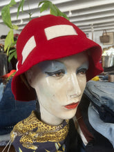 Vintage Claudie Pierlot Cherry Red Felt Hat