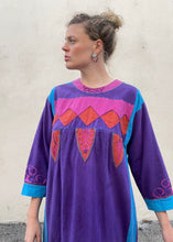 Vintage Josefa Purple Aqua Patch Dress