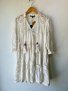 Maje White Doily Dress