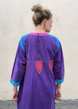 Vintage Josefa Purple Aqua Patch Dress