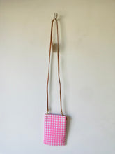 Clare V. Pink and White Gingham Pouch