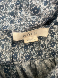 Doen Blue Floral Liberty Puff Sleeve Mini Dress