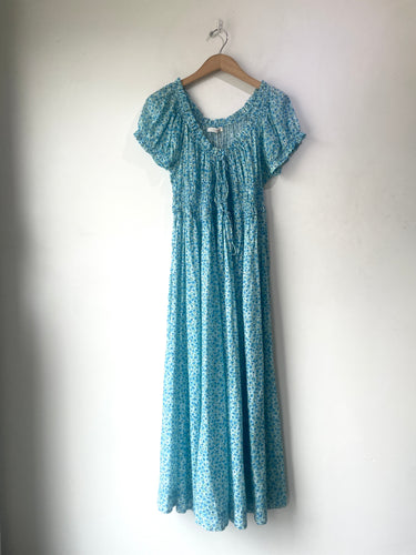 Doen Light Blue Ashlynn Floral Maxi Dress