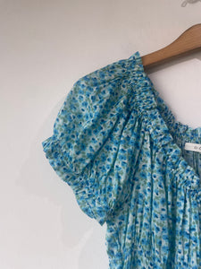 Doen Light Blue Ashlynn Floral Maxi Dress