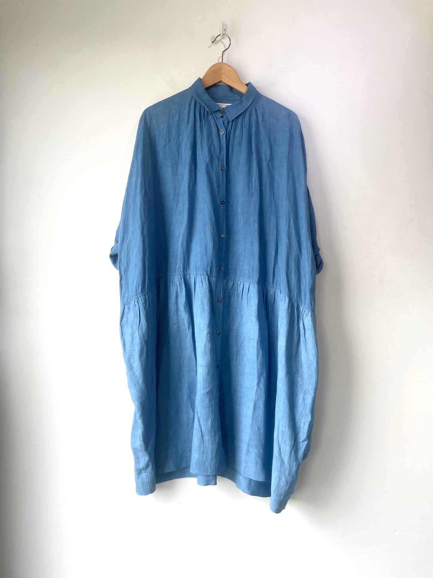 Ichi Antiquities Light Blue Linen Tent Dress Ichi Antiquities Light Blue Linen Tent Dress
