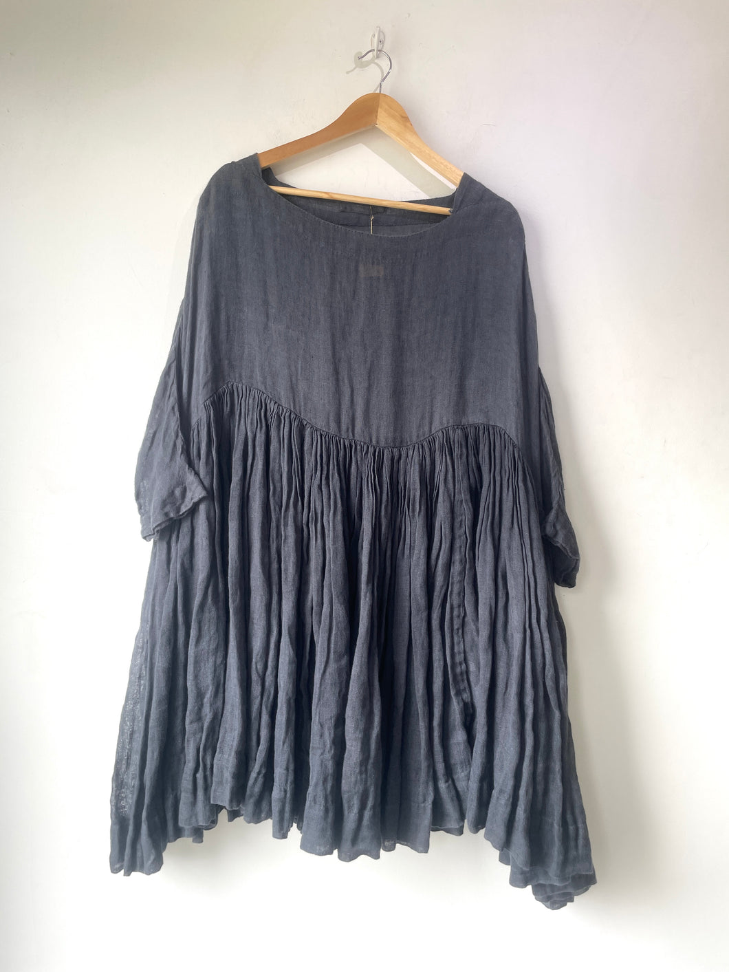 Egg Trading Blue Linen Florence Dress