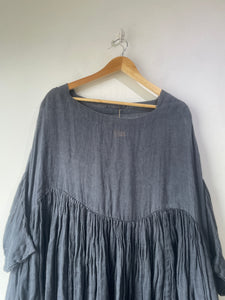 Egg Trading Blue Linen Florence Dress