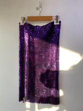Vintage Purple Sequin Pencil Skirt