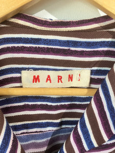 Marni Brown, Blue & Purple Striped Top