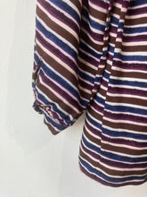 Marni Brown, Blue & Purple Striped Top