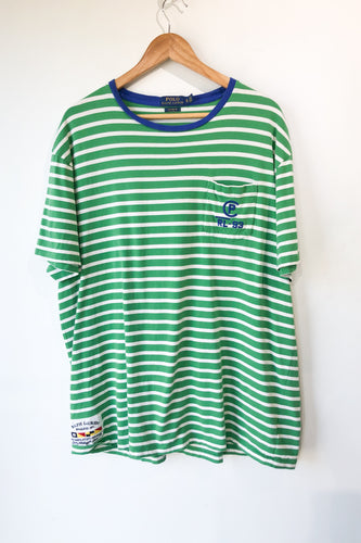 Ralph Lauren Green White Stripe Tshirt