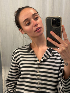Agnes B Striped Snap Button Up