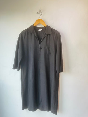 Vintage Adri Black Silk Shift Dress