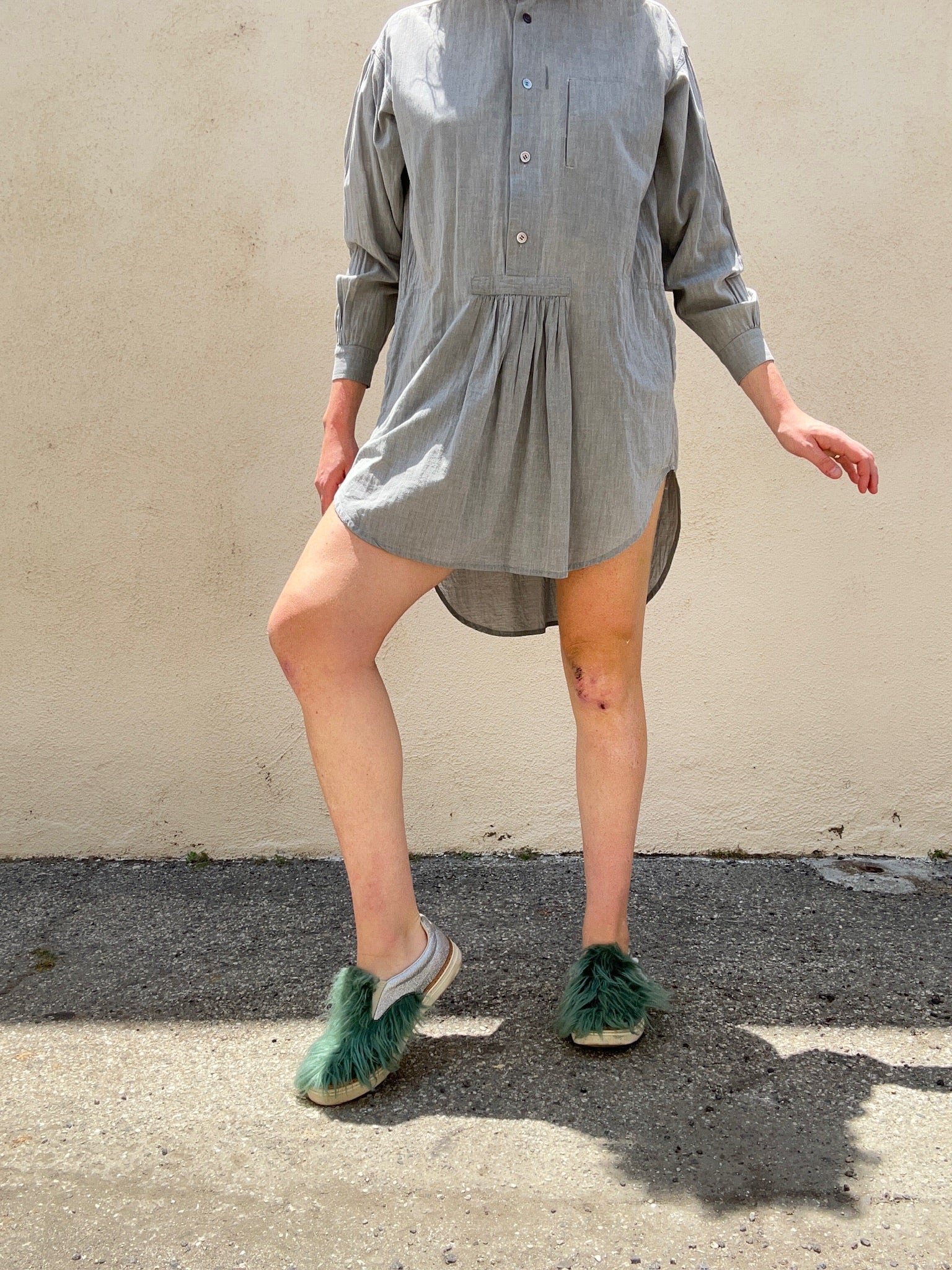 Maison Martin Margiela Teal-Green Fur Shoes – The Curatorial Dept.