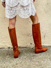 Doen Brown Leather Riding Boots