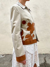 Philosophy Tan + Brown Felt Leaves Floral Jacket