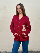 Vintage Woolen Wear 1949 Cherry Red Letterman Sweater