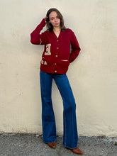 Vintage Woolen Wear 1949 Cherry Red Letterman Sweater