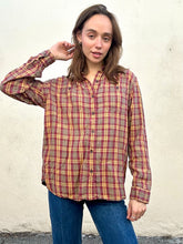 LL Bean Maroon & Yellow Plaid Flannel Shirt