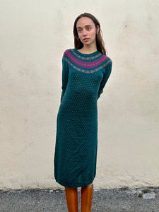 Esprit Plain Jane Green Fair Isle Sweater Dress