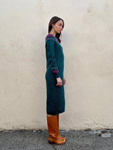 Esprit Plain Jane Green Fair Isle Sweater Dress
