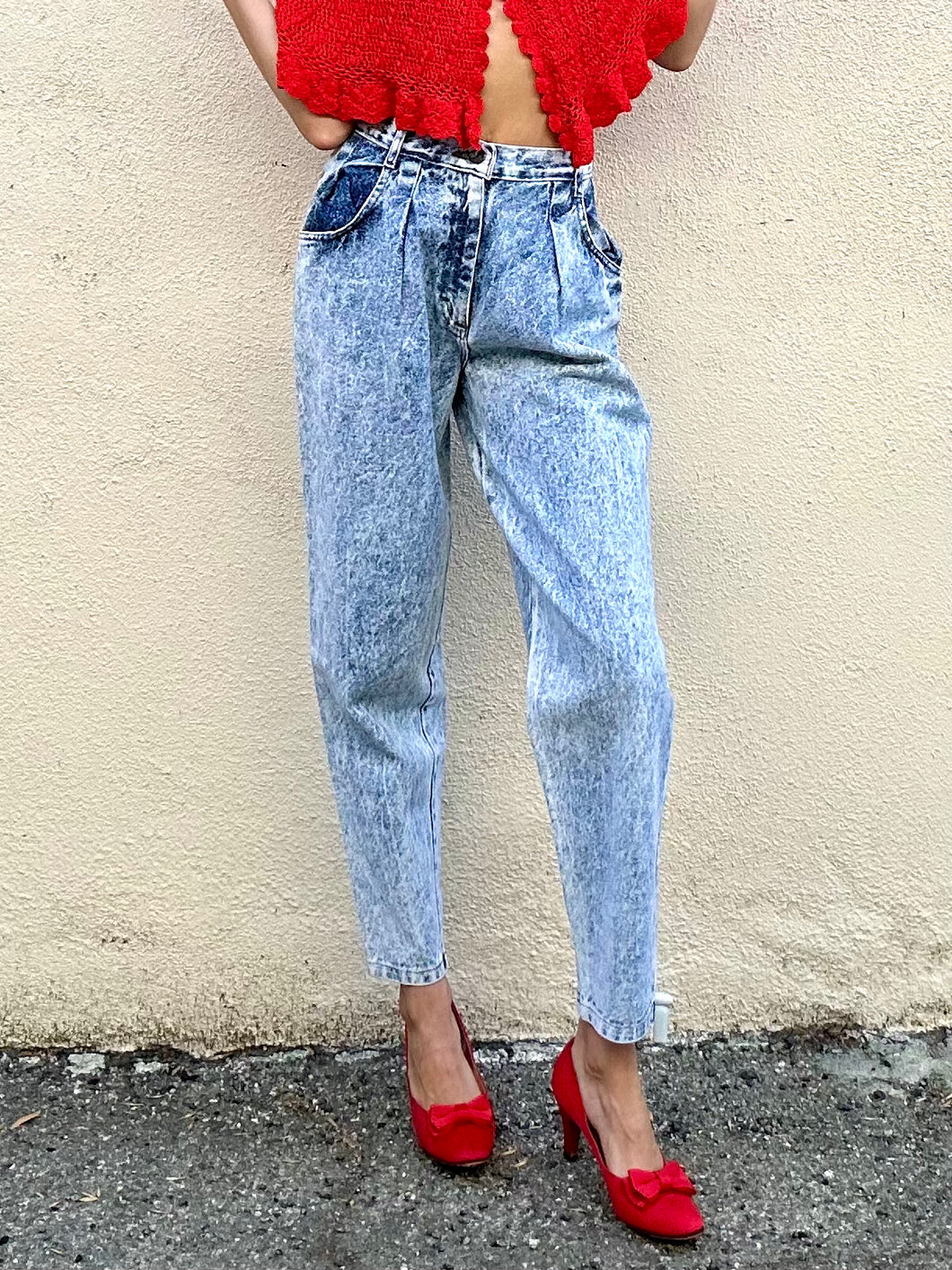 Vintage Cap Ferrat Acid Wash Jeans