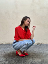 Vintage I. Magnin Red Heels with Bows Size 8