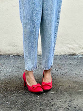 Vintage I. Magnin Red Heels with Bows Size 8