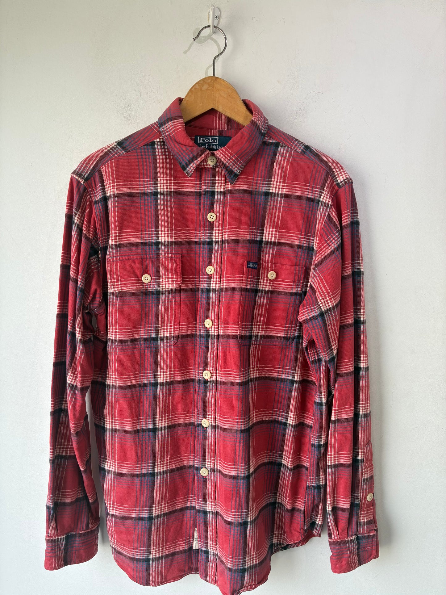 Vintage Polo Ralph Lauren Red and Black Plaid Shirt - The Curatorial Dept.
