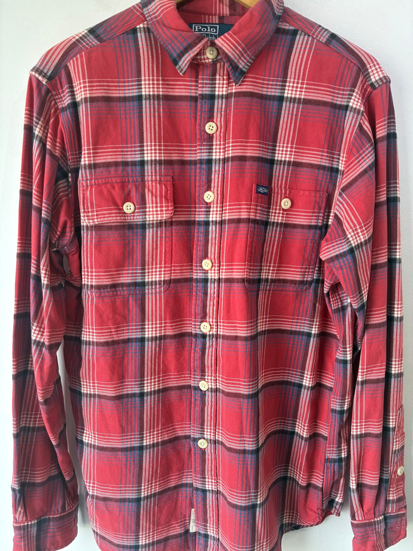 Vintage Polo Ralph Lauren Red and Black Plaid Shirt - The Curatorial Dept.