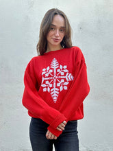 Vintage Meister Red Acrylic Snowflake Sweater