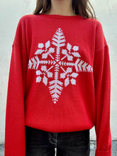 Vintage Meister Red Acrylic Snowflake Sweater