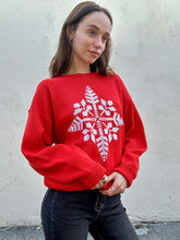 Vintage Meister Red Acrylic Snowflake Sweater