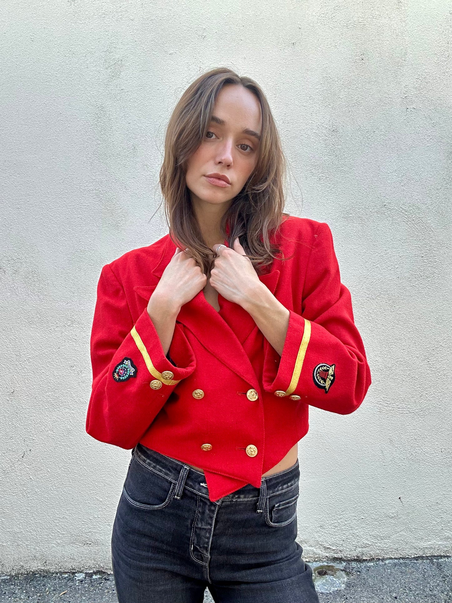 Vintage Forenza Red Cropped Jacket - The Curatorial Dept.