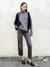 Humanoid Grey and Black Knit Sweater