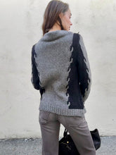 Humanoid Grey and Black Knit Sweater