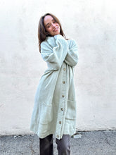 Maison Margiela Light Green-Grey Knit Wool Cardigan