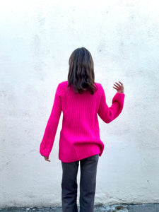 Dosa Hot Pink Alpaca Sweater