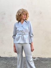 Vintage Silver Metallic Two-Piece Leisure Suit