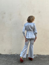 Vintage Silver Metallic Two-Piece Leisure Suit