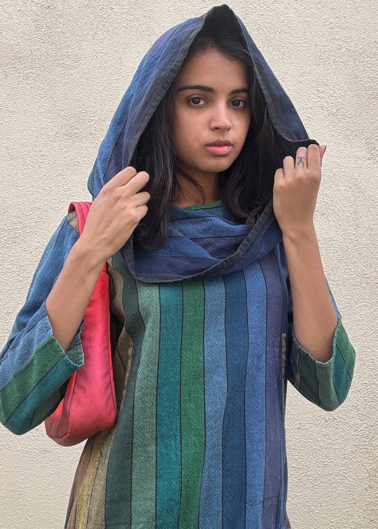Vintage Rare Kenzo Striped Dress with Hood - The Curatorial Dept.