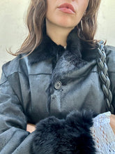 Vintage Ebene Black Fur Patchwork Jacket