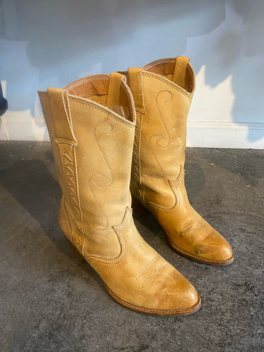 Vintage Town & Country Heeled Cowgirl Boots