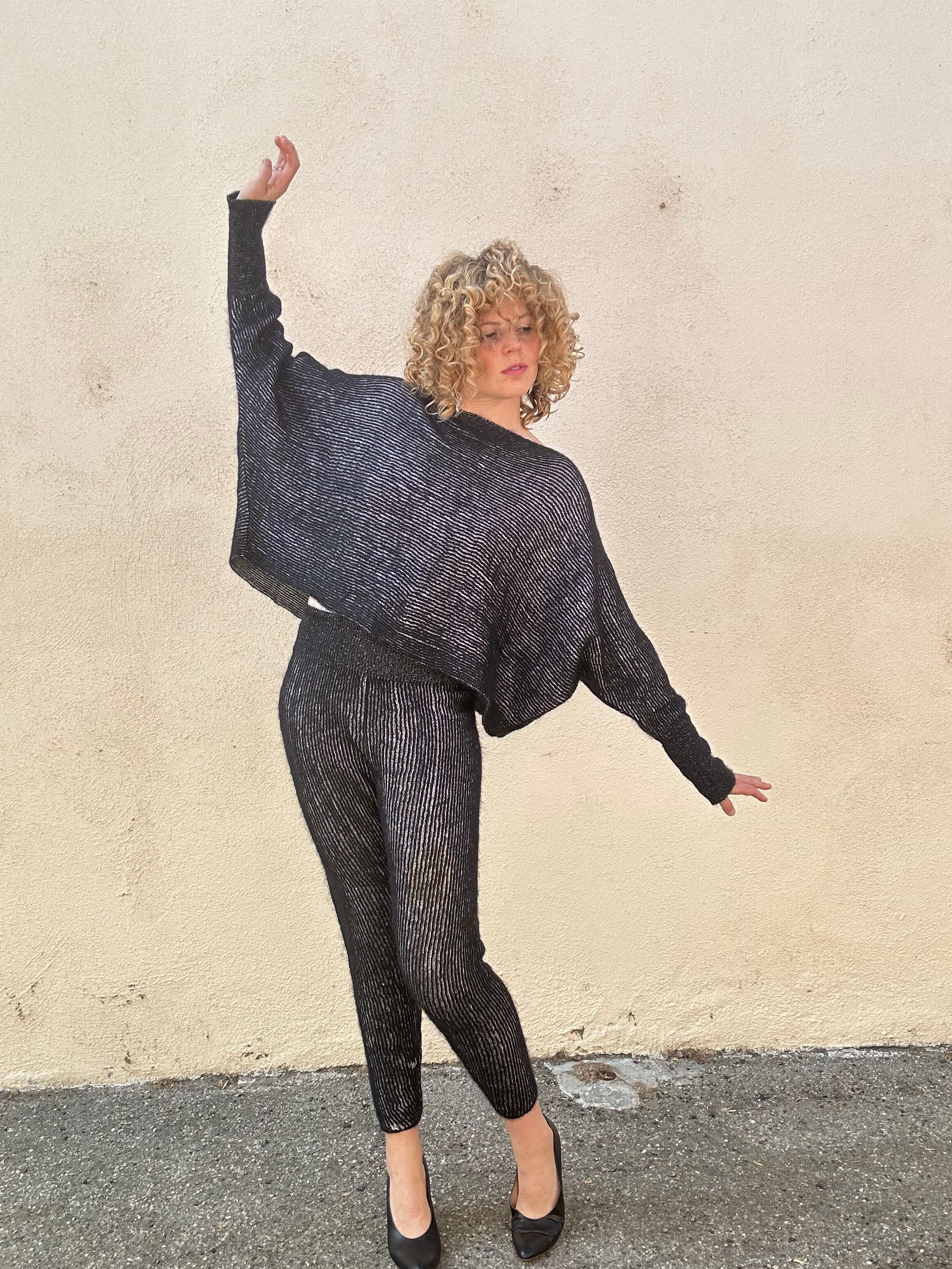 Vintage Issey Miyake Black White Knit Pants Set – The Curatorial Dept.